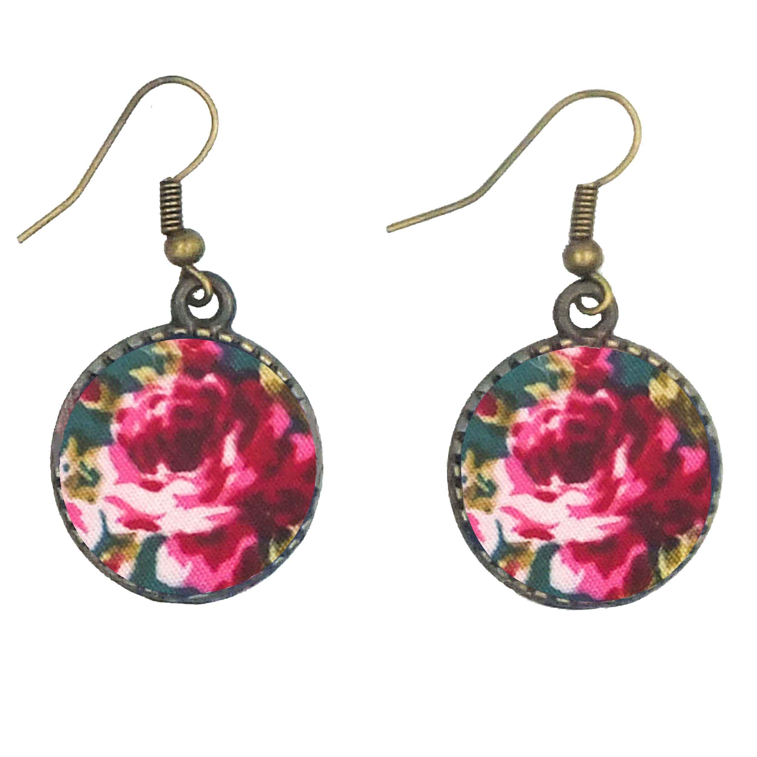 Women’s Twisted Cross Headband & Earrings Set Floral Green