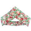 Women's Twisted Cross Headband & Earrings Set Floral Light Green