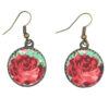 Women's Twisted Cross Headband & Earrings Set Floral Light Green