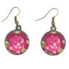 Women's Twisted Cross Headband & Earrings Set Floral Pink