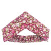 Women's Twisted Cross Headband & Earrings Set Floral Pink