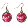 Women's Twisted Cross Headband & Earrings Set Floral Purple