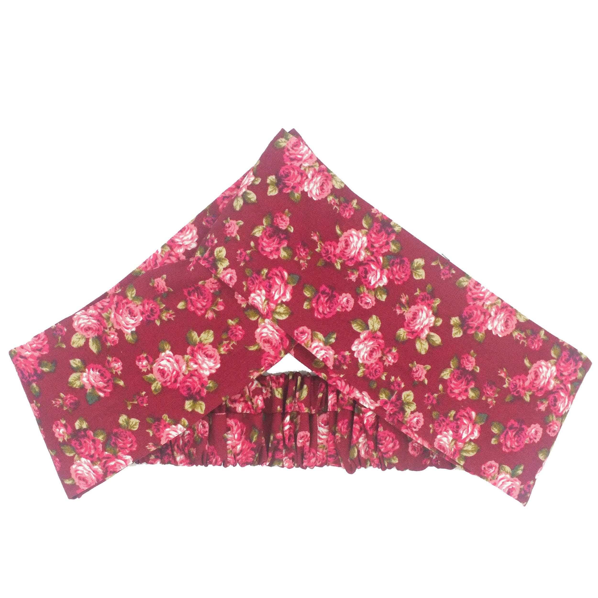 Women’s Twisted Cross Headband & Earrings Set Floral Red