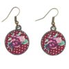 Women's Twisted Cross Headband & Earrings Set Polka Dot Red