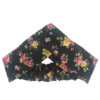 Women's Twisted Headband & Earrings Set Black with Flowers