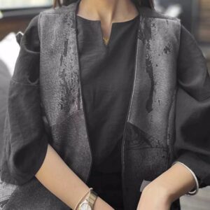 Women’s Vest in Gray for Spring & Autumn Free Size