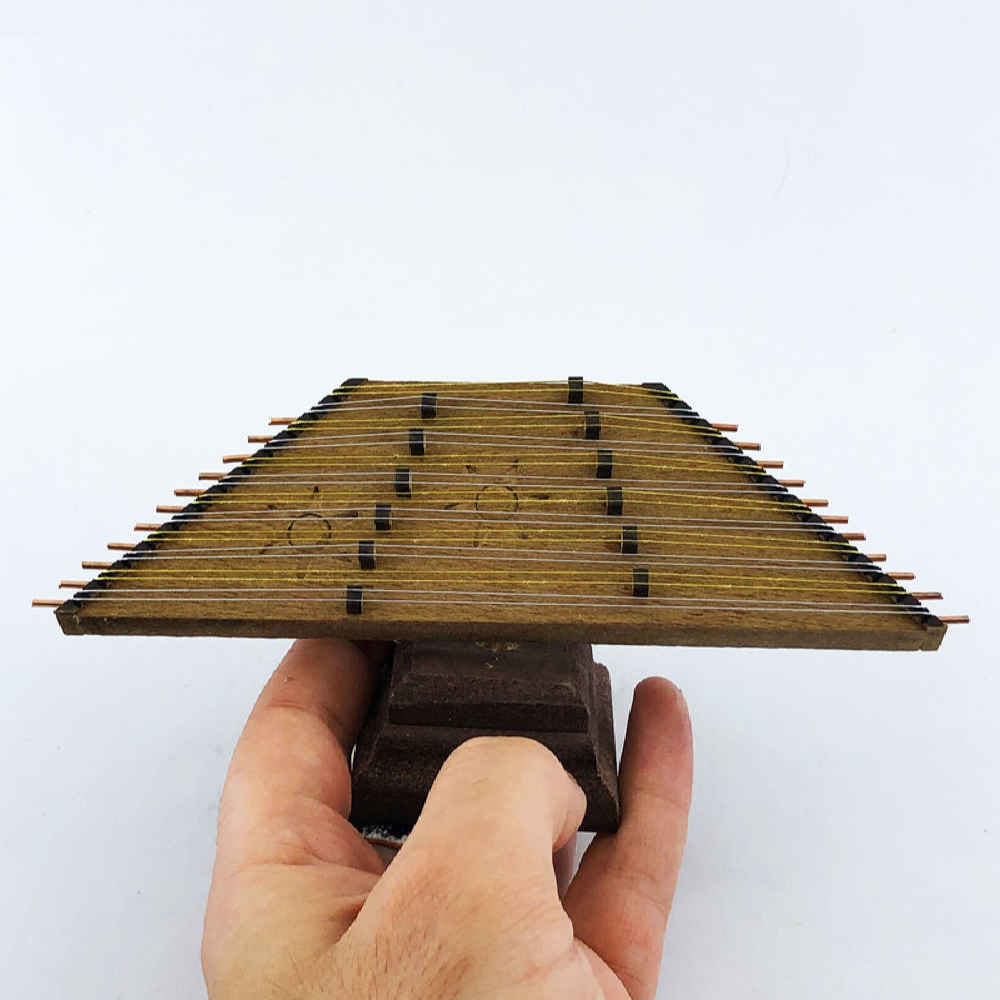 Maquette Model Kit: Wooden Replica Set of Persian Santoor and Kamancheh
