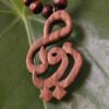 Farsi Name Necklace Carved Wood Pendant Handcrafted Roya