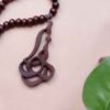 Farsi Name Necklace Carved Wood Pendant Handcrafted Zahra