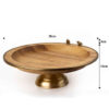 Wooden Serving Platter for Fruits and Sweets Bird Design
