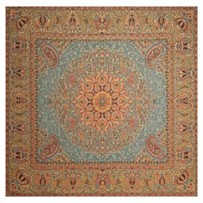Hand-Knotted Persian Pictorial Rug from Tabriz Depicting Birds