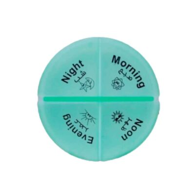 Pill Organizer with 4 Daily Compartments and Farsi Labels