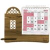 1403 Persian Desk Calendar Monthly with Pen Holder
