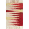 Artisanal Persian Wool Kilim Rug Handwoven Abstract Red