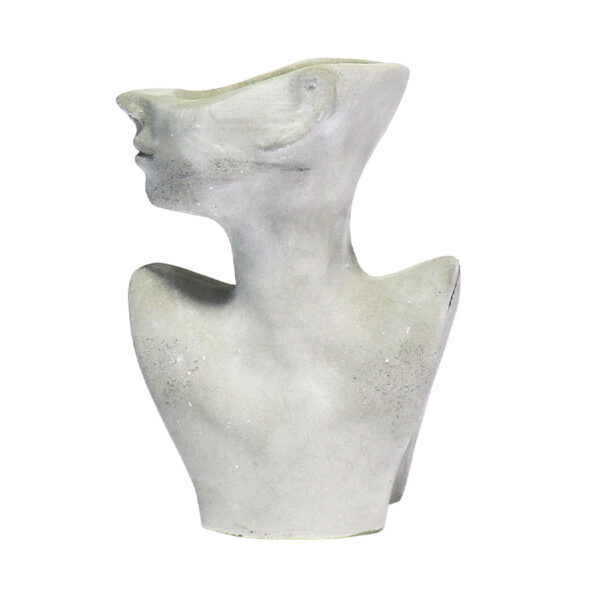 Decorative Concrete Sculpture Vase in Woman's Body Shape