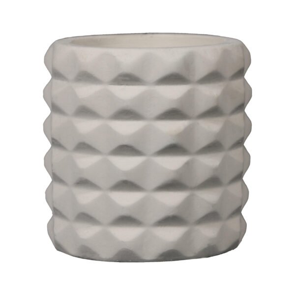 Artistic Concrete Vase Handcrafted with Resin in Mesh Design