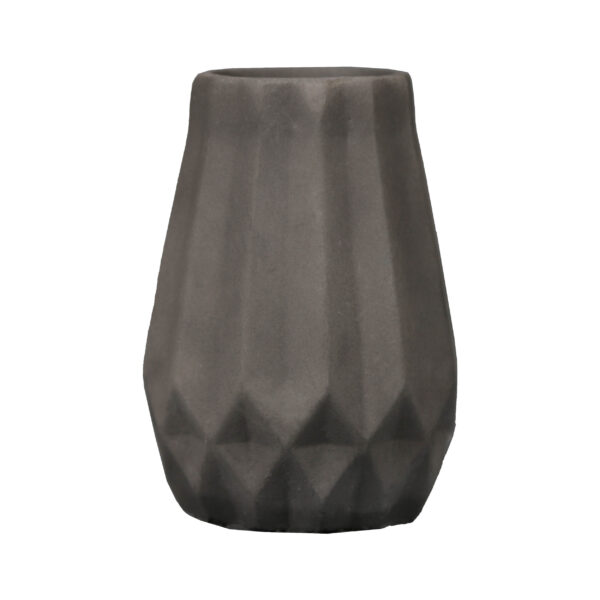 Artistic Concrete Vase with Resin Handcrafted Black
