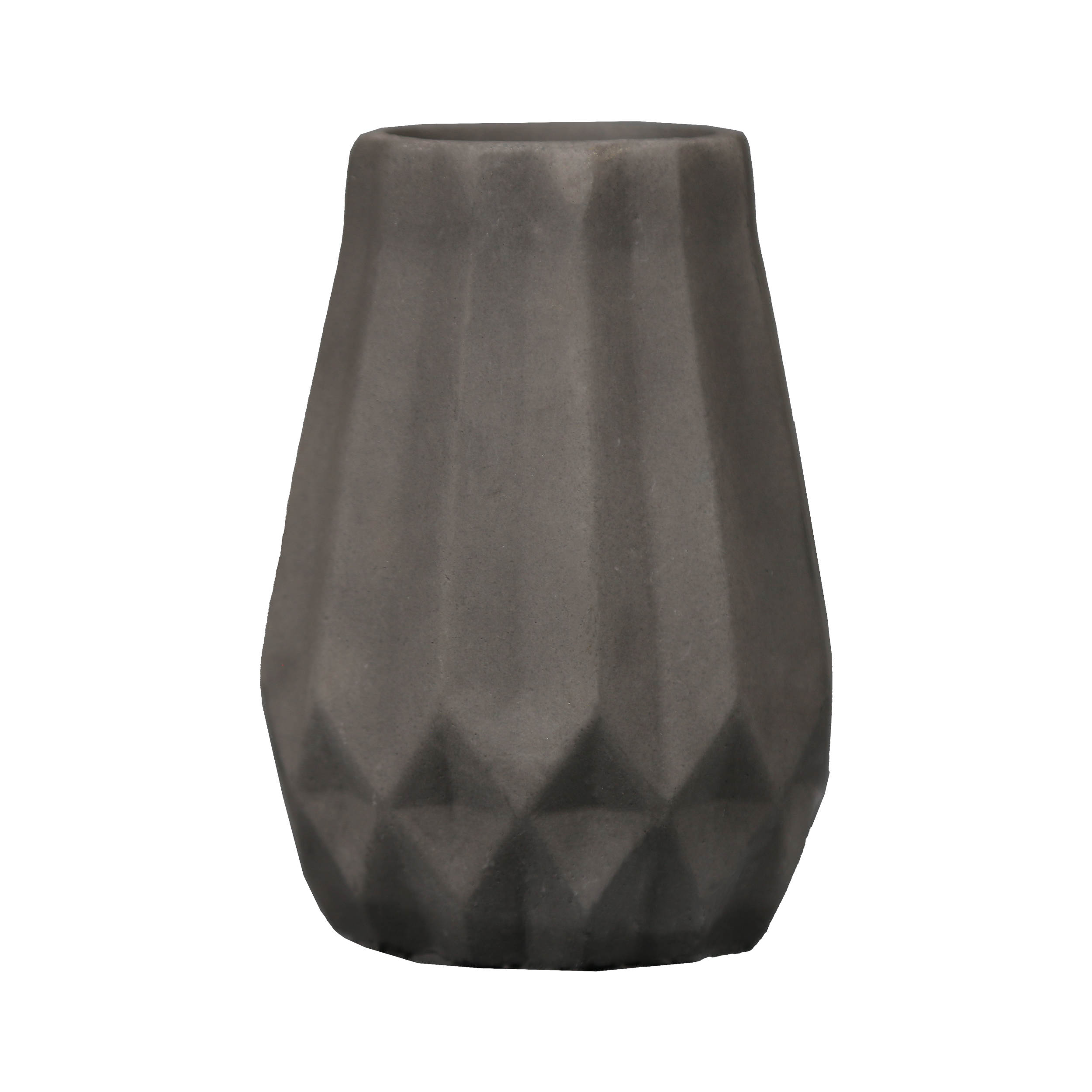 Artistic Concrete Vase with Resin Handcrafted Black