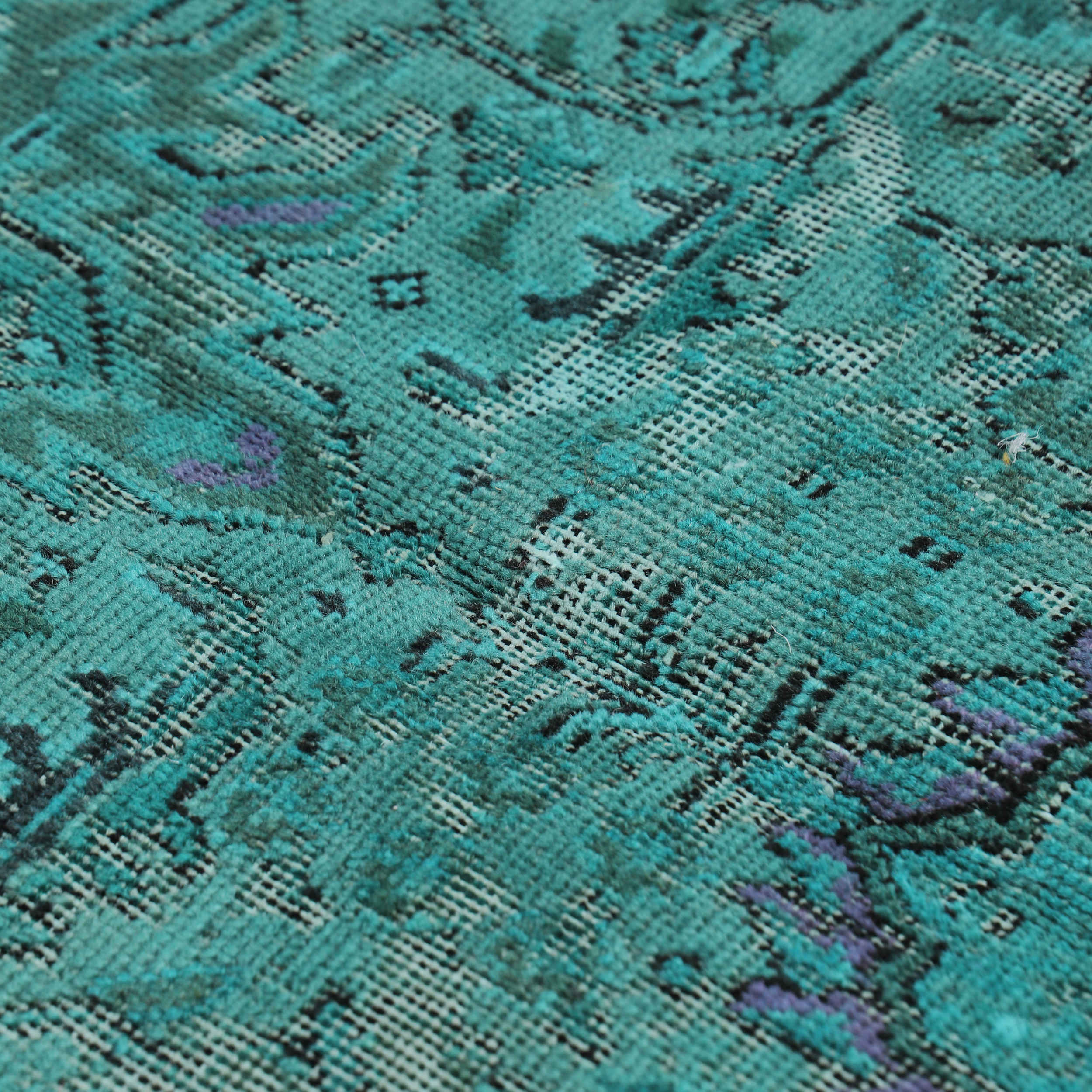 Authentic Persian Carpet with Wool Hand-Knotted in Isfahan Teal