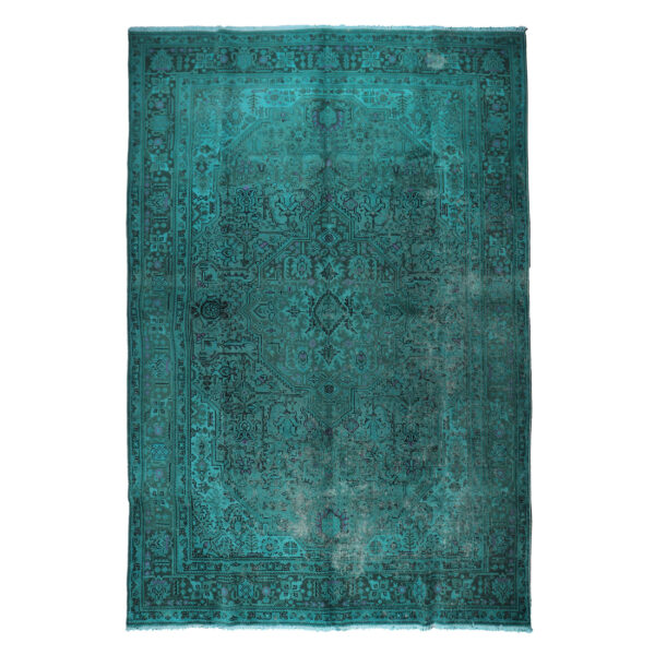 Authentic Persian Carpet with Wool Hand-Knotted in Isfahan Teal