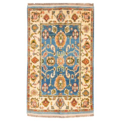 Genuine Persian Carpet with Wool Hand-Knotted in Kashmar Bordered