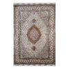 Authentic Persian Carpet with Wool Hand-Knotted in Khoy Riz Mahi Brown