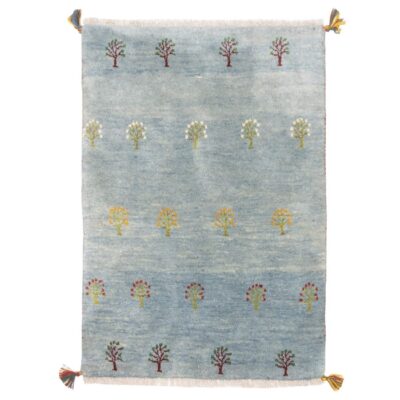 Authentic Persian Gabbeh Wool Rug Handwoven in Fars  Blue
