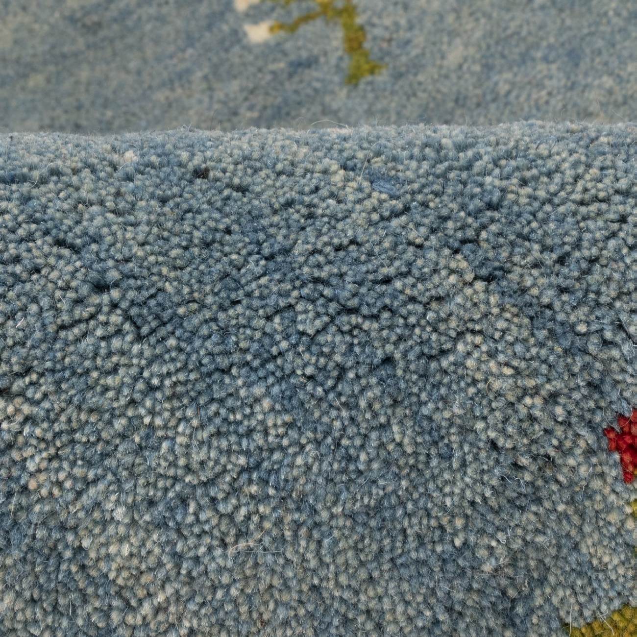 Authentic Persian Gabbeh Wool Rug Handwoven in Fars  Blue