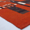 Authentic Persian Wool Kilim Rug Handwoven Deer Red