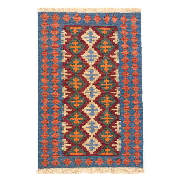 Authentic Persian Wool Kilim Rug Handwoven in Firuzabad Qashqai