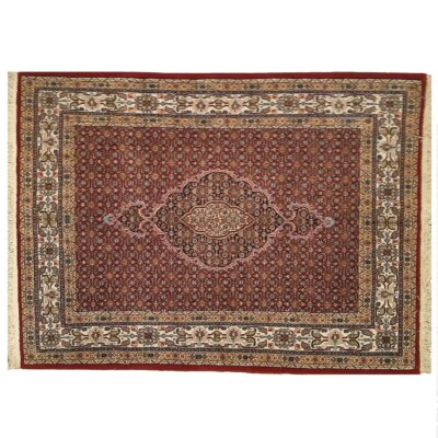 Authentic Persian Carpet with Silk & Wool Hand-Knotted in Birjand Riz Mahi