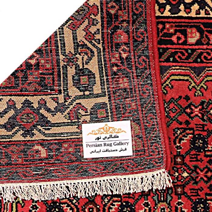 Authentic Persian Wool Carpet Hand-Knotted in Hamadan Herati Red