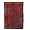 Authentic Persian Wool Carpet Hand-Knotted in Hamadan Herati Red