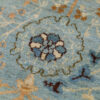 Persian Wool Carpet Hand-Knotted in Isfahan Floral Bordered Light Blue