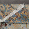 Persian Wool Carpet Hand-Knotted in Isfahan Floral Bordered Light Blue
