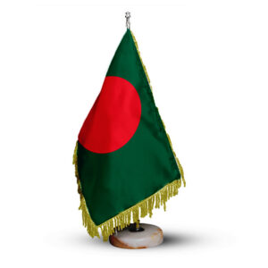 Bangladesh Table Flag with Stone Base