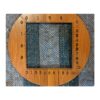 Persian Wool Kilim Rug Handwoven in Khorasan Striped Blue