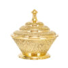 Brass Sugar Bowl with Lid Intricate