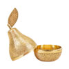 Brass Sugar Bowl with Lid Pear Shaped