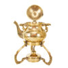 Brass Teapot with Warmer Base Hand Engraved Artisanal Design