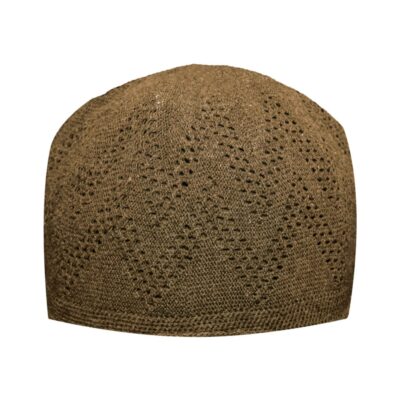 Brown Turkish Kufi Taqiyah – Traditional Muslim Headwear Hat