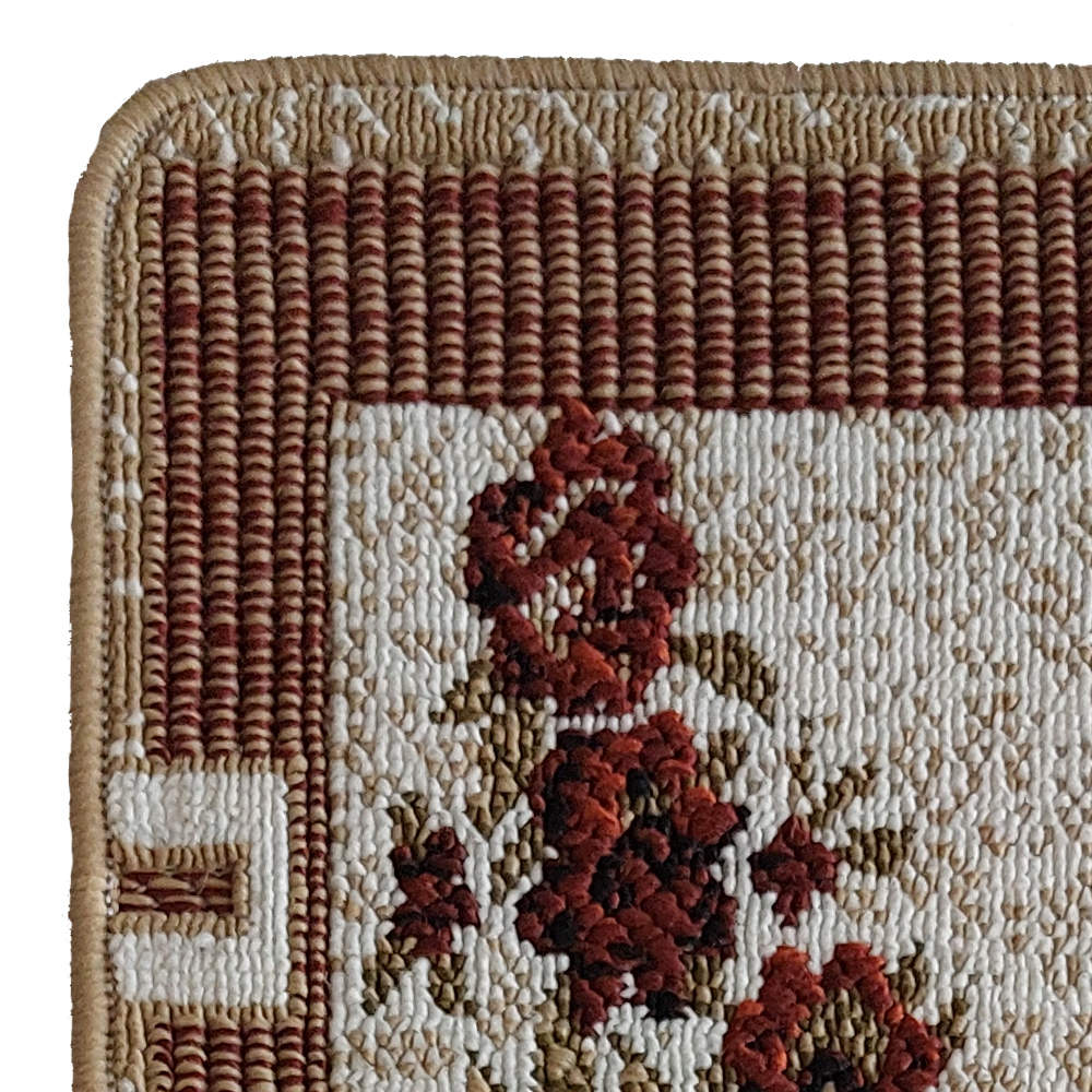 Carpet Stair Tread Indoor – Persian Floral Design, Slip Resistant