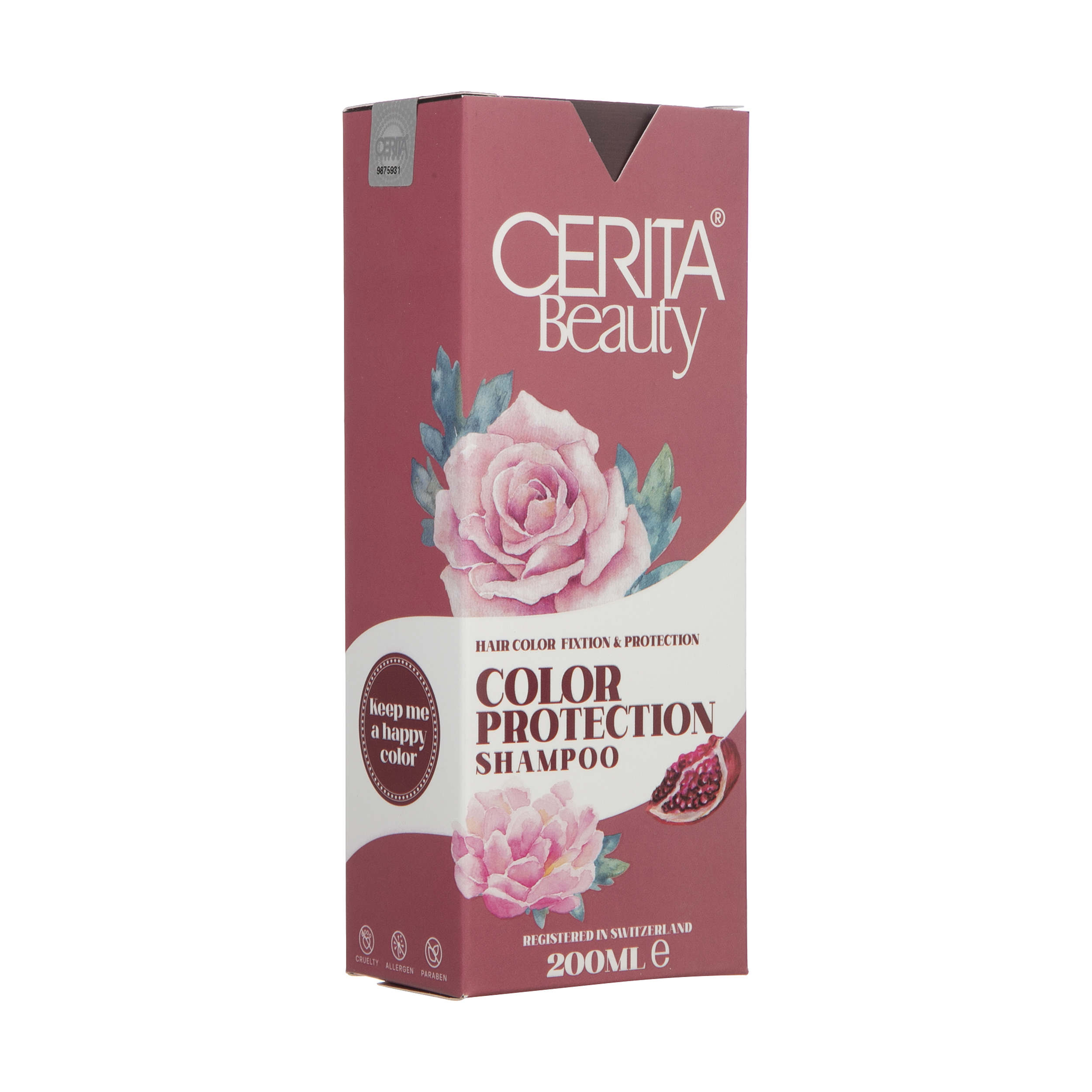 Cerita Beauty Color Fixation & Protection Shampoo – Locks in Color & Protects, 200 ml