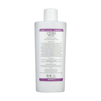 Cerita Beauty Silver Hair Color Anti-Yellow Shampoo – Neutralizes Yellow Tones