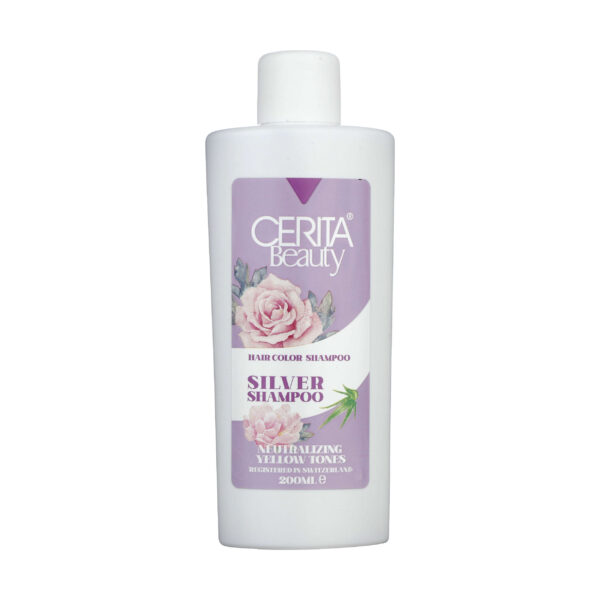 Cerita Beauty Silver Hair Color Anti-Yellow Shampoo - Neutralizes Yellow Tones