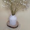 Concrete Vase with Resin Handcrafted White