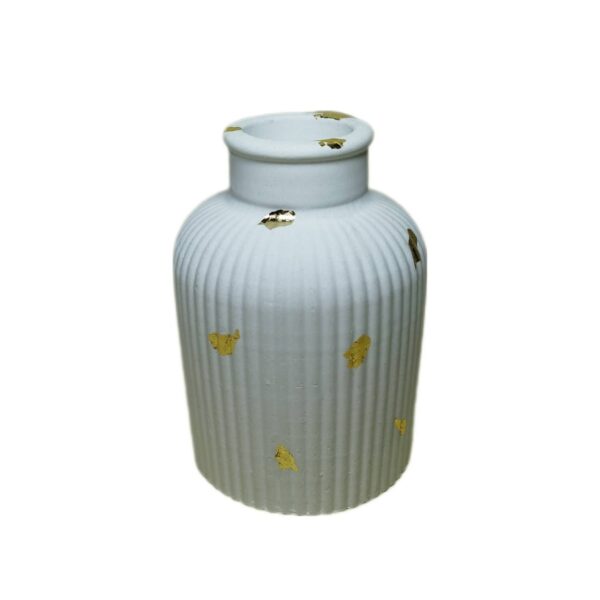 Concrete Vase with Resin Handcrafted White