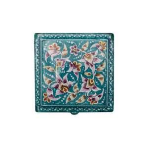 Copper Jewelry Box Hand-Painted with Persian Minakari Enamel