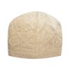 Cream Turkish Kufi Taqiyah - Traditional Muslim Headwear Hat