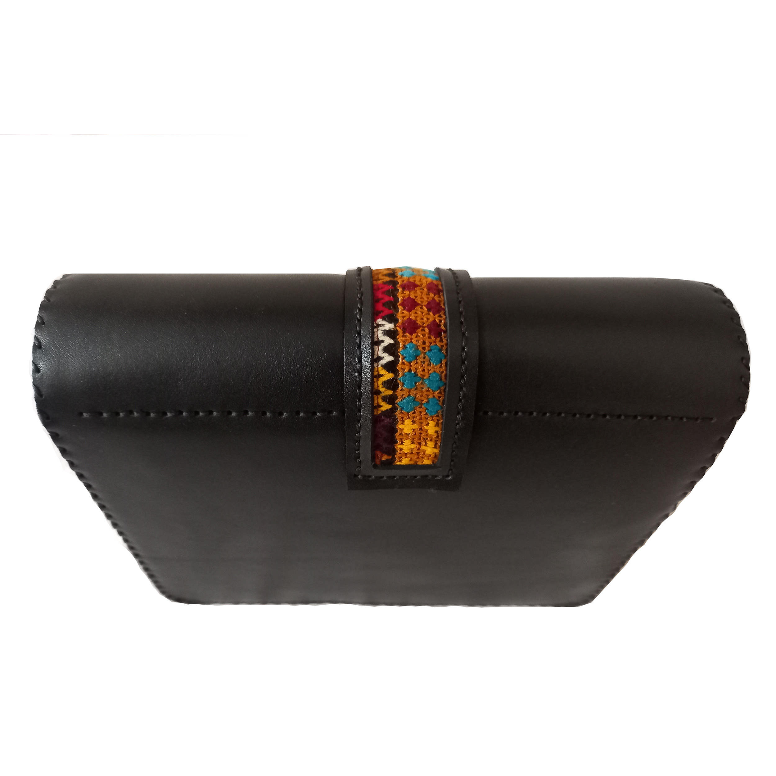 Crossbody Shoulder Bag with Leather – Kilim Design